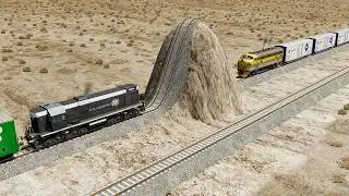 Trains Crashes vs Giant Bulge #7 &ndash; BeamNG.drive Madness | Modern BeamNG
