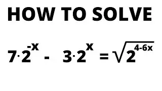 An exponential equation with a power of x and radical