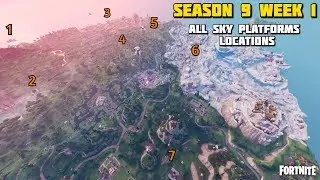 Fortnite - Visit All Sky Platforms 7 Locations - Season 9 Week 1 Challenges