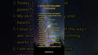 9 Health and well being affirmations #healthaffirmations #health #wellbeing