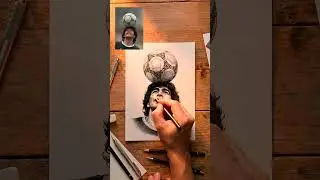 Hand-drawn Portrait Diego Maradona #Maradona #art #football