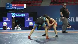 1/4 WW - 50 kg: F. MANDEVA (BUL) v. Z. FENG (CHN)