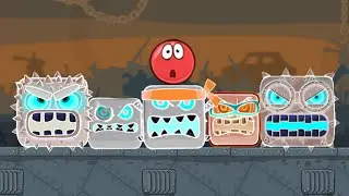 RED BALL 4 : ALL 5 GHOST MODE BOSSES Fight Together With RED BALL!
