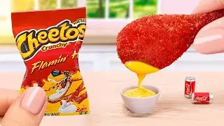 Amazing Miniature Cooking Deep Fried Flamin’ Hot Steak 🥩 Tiny Food Recipe ASMR