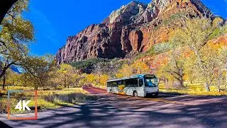 Zion National Park Shuttle Tour with Guide's Commentary and Scenic Drive in 4K