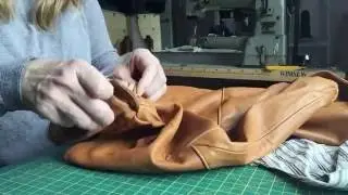 First Stage of Upcycling jacket to bag