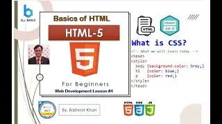 Learn Basics of HTML 5 Lesson #4 CSS