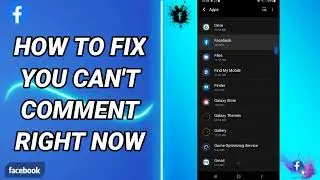 How To Fix You Can't Comment Right Now On Facebook App
