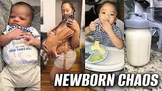 VLOG: REALISTIC Mom of 3 Life With a Newborn | Breastfeeding, First Doctor Visit & Chaos