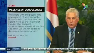 Президент Кубы выразил соболезнования в знак солидарности с Венесуэлой.