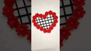 DIY Heart Shape Wall Hanging/Beautiful Wall Decor Making #shorts #walldecor #craft #diy #wallhanging