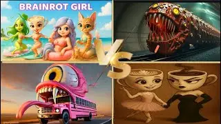 BRAINROT GIRLS VS PINK INFECTED SKY VS TRAIN EATER VS BALLERINA CAPPUCCINO|SPINNINGWHELLTILESHOP