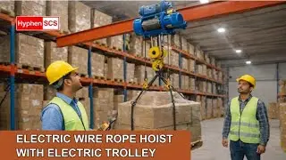 Electric Wire Rope Hoist With Electric Trolley in Warehousing