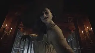 Lady Dimitrescu big tall Vampire lady from Resident Evil Village Memes Funny moments #1