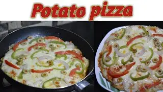 Potato Pan Pizza | Aallo Pizza | Potato Cheese Pizza | *COOK WITH SAMINA*