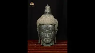 Bronze Buddha Head 12