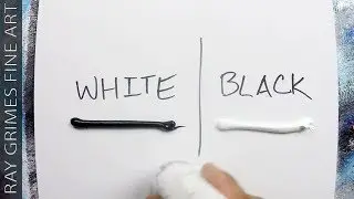 White & Black Landscape / Easy for Beginners / Abstract Painting Techniques / Demonstration / 255