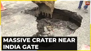 Delhi Rains: Road Near Delhi's India Gate Caves In | Watch This Ground Report