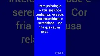 Qual o significado da cor azul - Psicologia