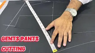 Gents pant cutting / men&rsquo;s trousers cutting / 😿/ gents pant cutting and stitching / #pant #trouser 🌍