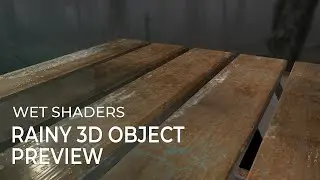 Rainy 3D Object shader - Preview