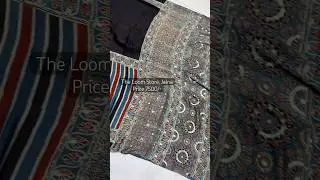 Ajrakh Hand Work Pure Modal Silk Saree. #ajrakhwork #ajrakhmirrorwork #ajrakhworksaree #theloomsaree