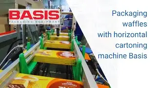 Packaging waffles with horizontal cartoning machine Basis