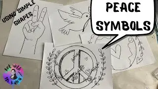 How to Draw Peace Symbols using simple shapes!