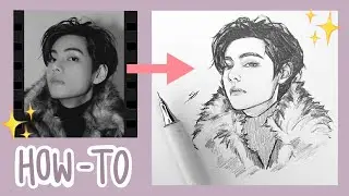 Drawing BTS Taehyung - tutorial walkthrough ✨✏️