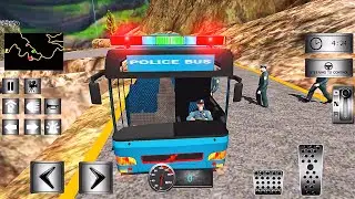 Off Road Police Bus Driving - Transport Cops with Protocol in Extreme Weather Conditions - GamePlay