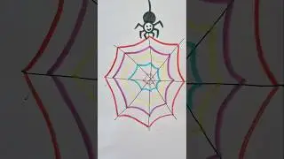 easy 🕷 🕸 spider drawing #trending #shorts #viral #art #drawing #creative #ytshorts