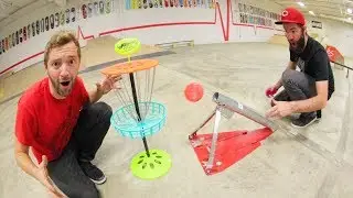 GAME OF MINI FRISBEE GOLF / Trick shots!