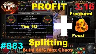 PROFIT From Splitting Tier 16 Blighted Maps & Build Upgrades To 86% Max Chaos Res - 883