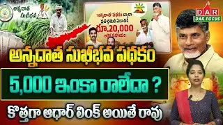Annadatha Sukhibhava PaymentStatus: 2లక్షల రైతులకు రిజిస్ట్రేషన్ | Chandrababu | DAR FOCUS #darfocus