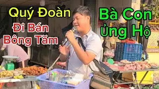 QUÝ ĐOÀN BẠN THÂN XUÂN HÒA ĐI BÁN BÔNG TÂM Ở CHỢ GÒ VẤP ĐƯỢC RẤT NHIỀU BÀ CON ỦNG HỘ VÀ CHO TIỀN