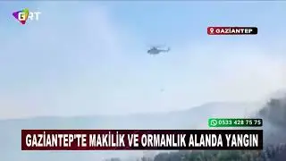 Fire in scrub and forest areas in Gaziantep