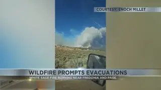 White Sage Fire burning near Fredonia and Page