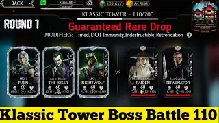 Klassic Tower Bosses Battle 110 Fight + Guaranteed Rare Equipment Reward | MK Mobile