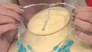 Sleeping Beauty Turquoise Liquid Silver Sterl. Necklace with Jane Treacy