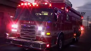 LAFD USAR 88 Responding + Units on Scene