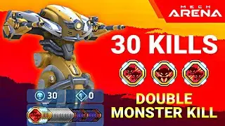 30 Kills - Killshot with Longarm - Monster Kill, Godlike - Mech Arena Robot Showdown