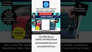 💰Savings Goal Tracker Printable Money | Savings Planner | Finance Tracker Planner #saving #budget