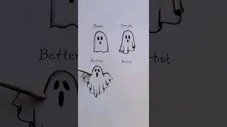 How to draw a Spooky Ghost 👻 #art #artwork #artist #drawing #draw #paint #sketch