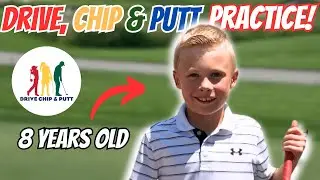 The 8-Year-Old golfer Prepares for his first DRIVE CHIP & PUTT
