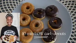 LOW carb donuts in 10 min! How to make EASY Keto, Banting and Diabetic friendly donuts!