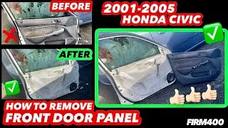 КАК СНЯТЬ ПЕРЕДНЮЮ ДВЕРНУЮ ПАНЕЛЬ ДЛЯ HONDA CIVIC 2001-2005 ГОДОВ ВЫПУСКА, СО СТОРОНЫ ВОДИТЕЛЯ