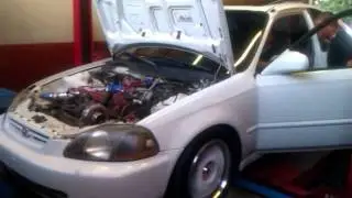 Negrito's civic 340WHP on 93oct pump gas!!!
