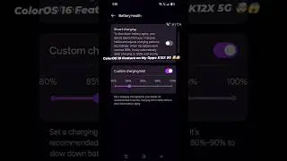 ColorOS 16 Feature 🤫 on My Oppo K12X 5G 🤯😱|Custom charging Limit feature