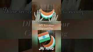 DIY Tricolour Cap and Flag #republicday #independenceday#patriotic  #viral