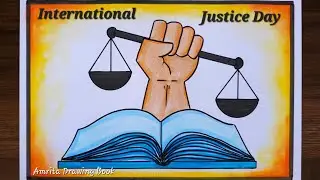 International Justice Day Drawing | World Day For International Justice Drawing |Justice Day Drawing